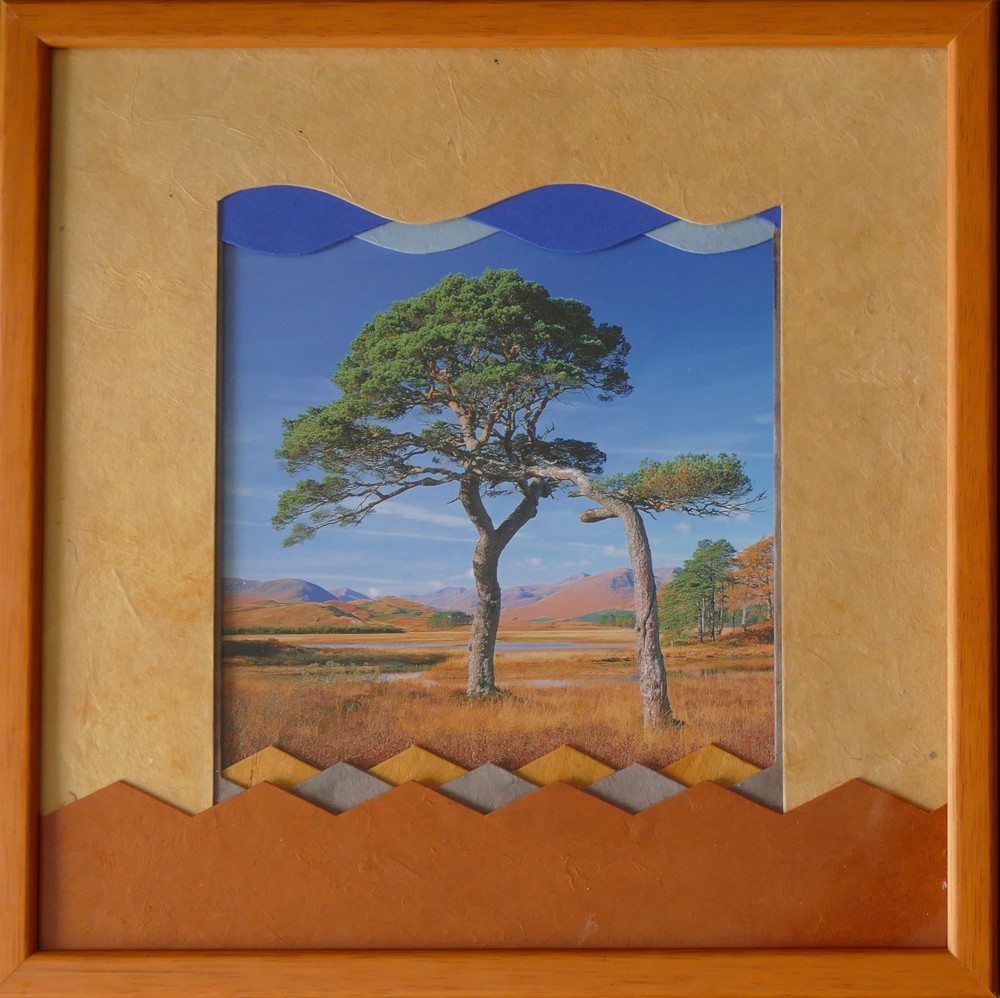 Technique : empilement de cartonettes. Taille : 25,5 × 25,5 cm.